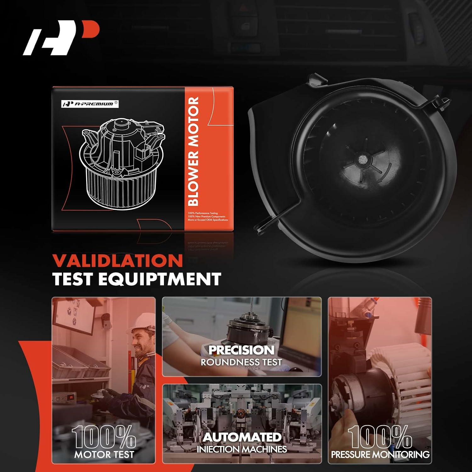 A-Premium Front HVAC Heater Blower Motor Compatible with Volkswagen Cabriolet 1990-1993, Vanagon 1990-1991 - Replace# 251819015, 321819015