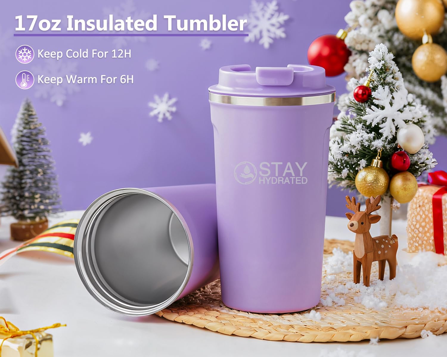 Gift Basket for Women, Birthday Gifts for Women Self Care Gifts Get Well Soon Gifts, Flannel Blanket,Tumbler, Relaxing Spa Gifts for Mom Best Friend Wife Girlfriend Sister Her (Purple) - Image 4