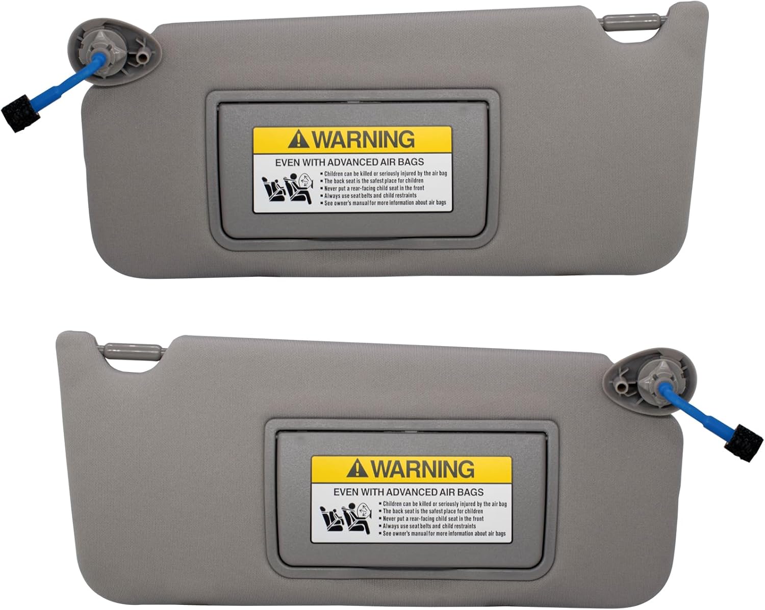 NHILES Left Driver Side Sun Visor Compatible with Honda Accord 2008 2009 2010 2011 2012 2013 2014 2015 2016 2017 with Light Replaces # 83280-TA5-A51ZA (Grey)