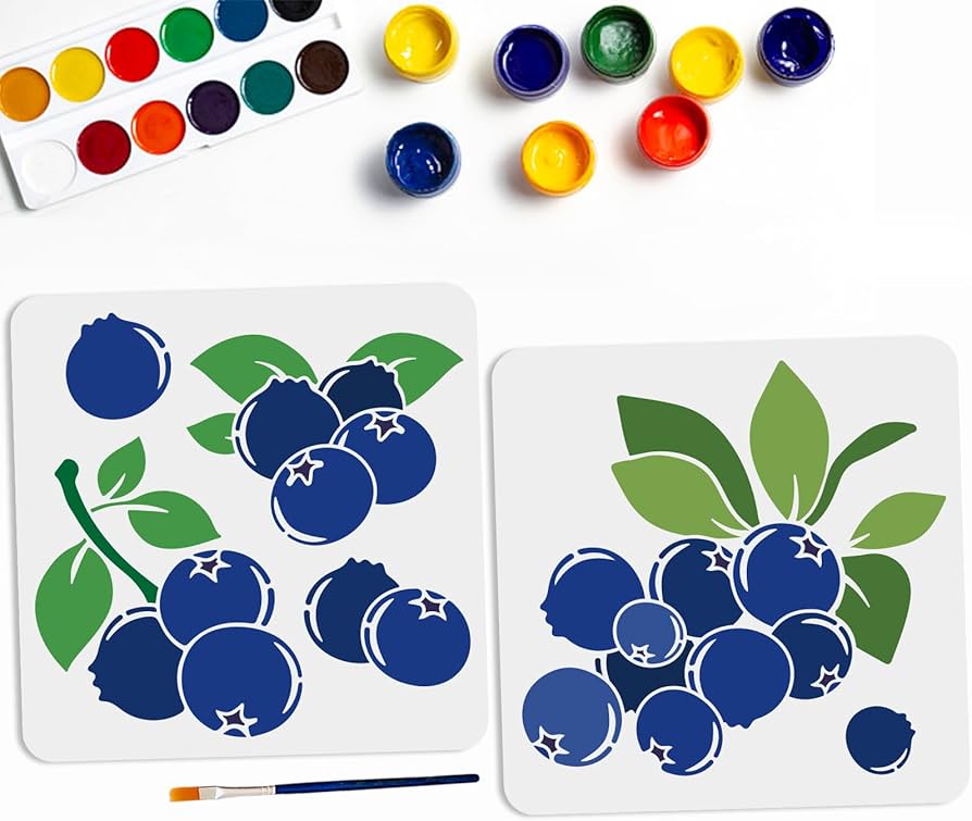 amazon-com-mayjoydiy-2pcs-blueberry-stencil-11-8-11-8inch-large-summer-fruit-stencils-with-paint-brush-reusable-plant-fruit-blueberry-leaves-template-for-diy-craft-canvas-wall-wood-home-decor-arts-crafts