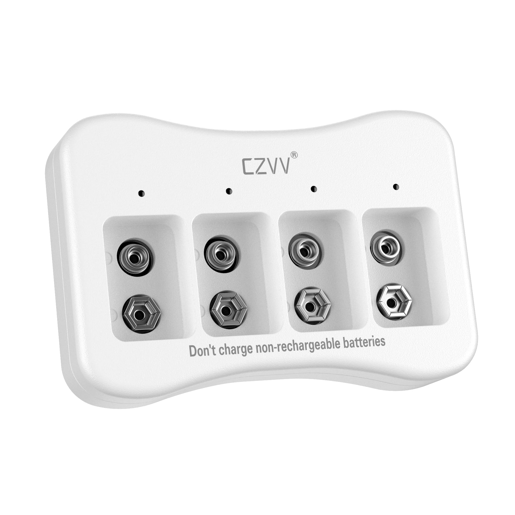 CZVV 9V Rechargeable Lithium ion Batteries Charger for 8.7V High Volt Needed High-tech Devices, NOT Applicable for Ni-Mh 9V Batteries