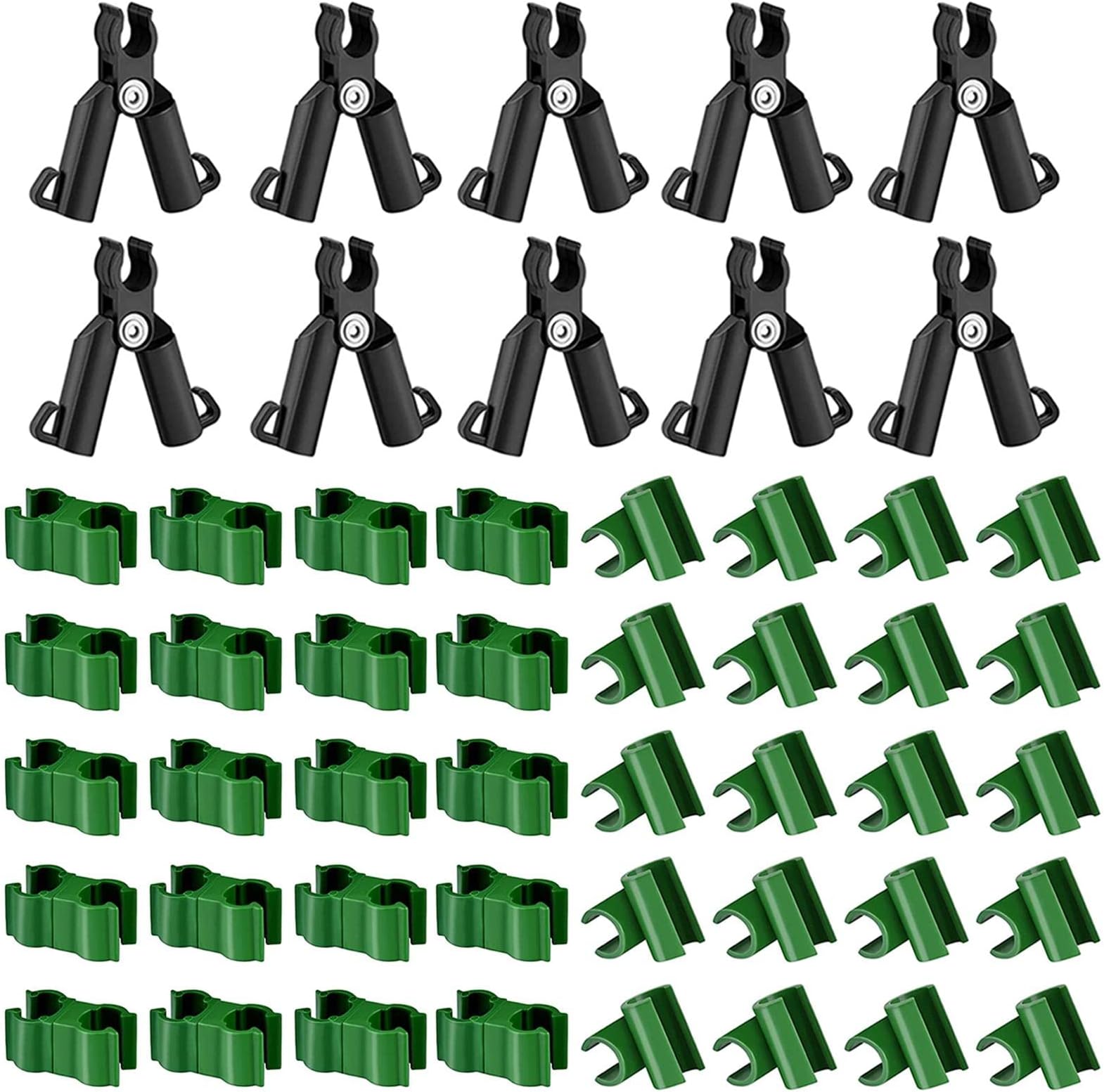 Cipliko Plant Climbing Clips - Adjustable Green Climbing Rattan Stent Accessories, 3 Style Gardening Pillar Vine Climbing Frame Support, A-Type Connecting Joint and Buckle Clip (, 12 mm)