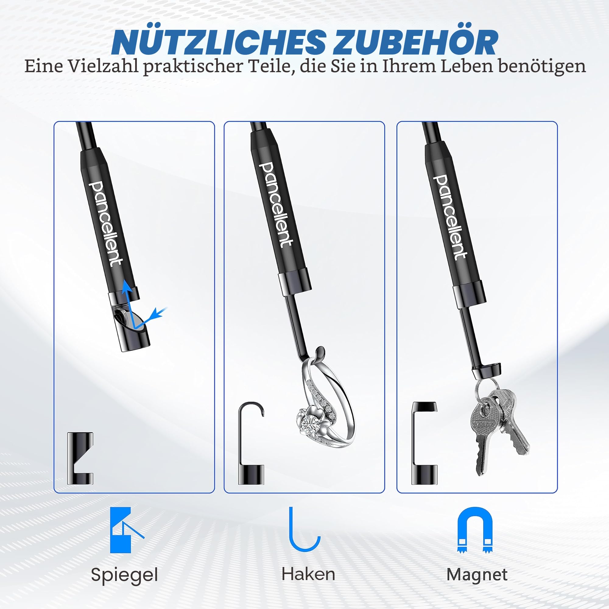 1920P HD Dual Lens Snake Inspection Endoskop, Pancellent Typ C Endoskop, Scope Kamera mit 8 LED Leuchten für Android und iOS Smartphone, iPhone, iPad, Samsung(5M)