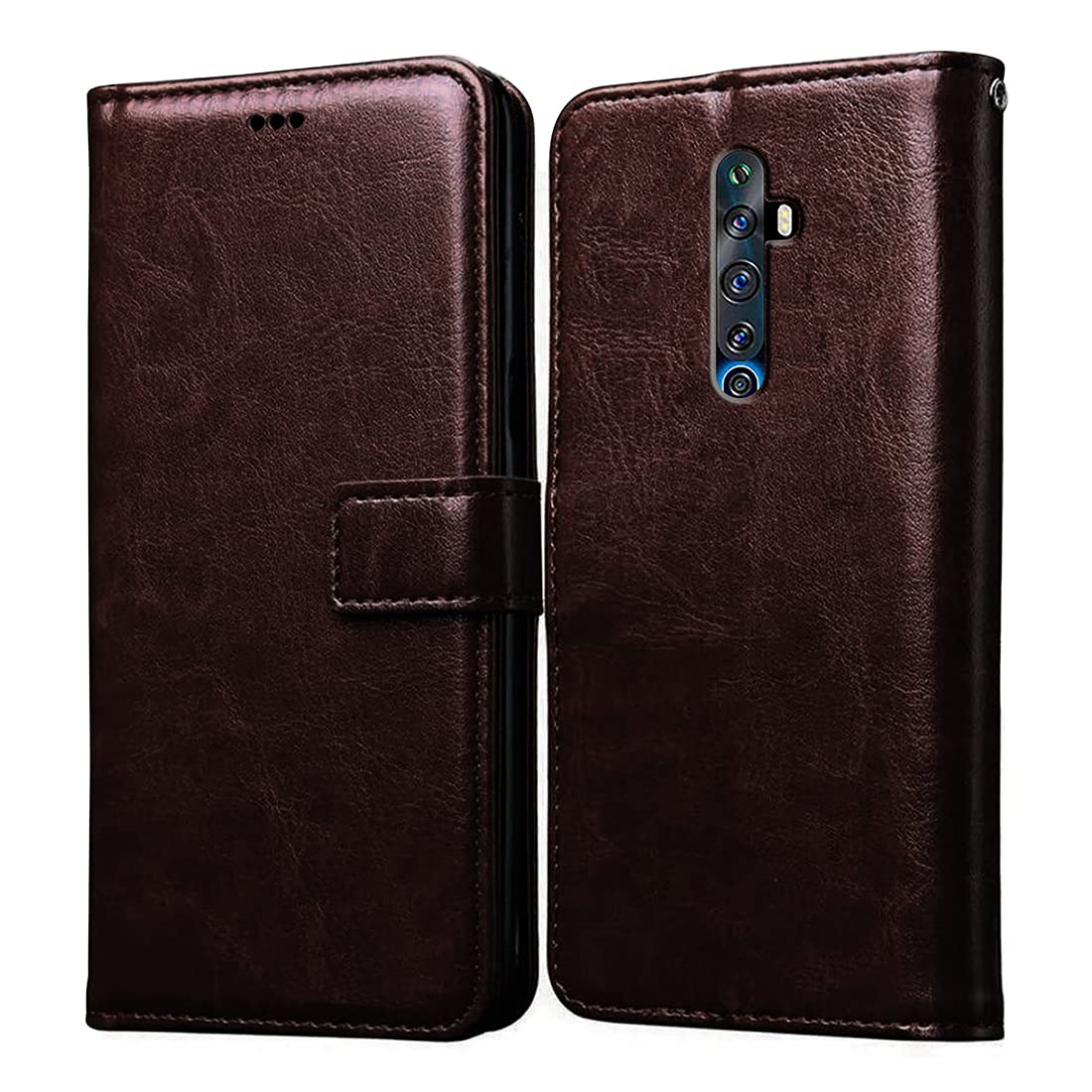 Casotec Flip Cover for Oppo Reno 2Z | Premium Leather Finish | Inbuilt Pockets & Stand | Flip Case for Oppo Reno 2Z (Coffee) (B0BB7PJVX8) Amazon Price History, Amazon Price Tracker