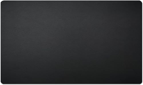 Nekmit Esterilla protectora y secante para escritorio, de cuero, 34" x 16", Negro