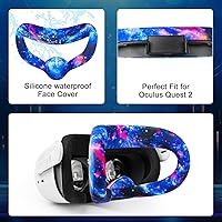 Vista 20 de Relohas Accessories for Oculus Quest 2, VR Accessory Set for Meta Quest 2, Include Controller Grip Leather Cover, VR Shell Cover, Face Cover, The
