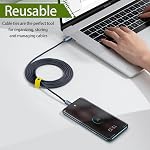 30 PCS Silicone Colour Cable Ties, Reusable Cable Straps, Cord Organizers Electronic Accessories for Storing Charging Line Earphones Audio Cables