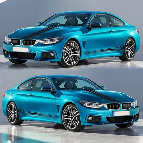 Miniatura 5 de 5 calcomanías deportivas de rayas de carreras para automóvil, diseño de camión GM para decoración de puerta o espejo retrovisor, accesorios de