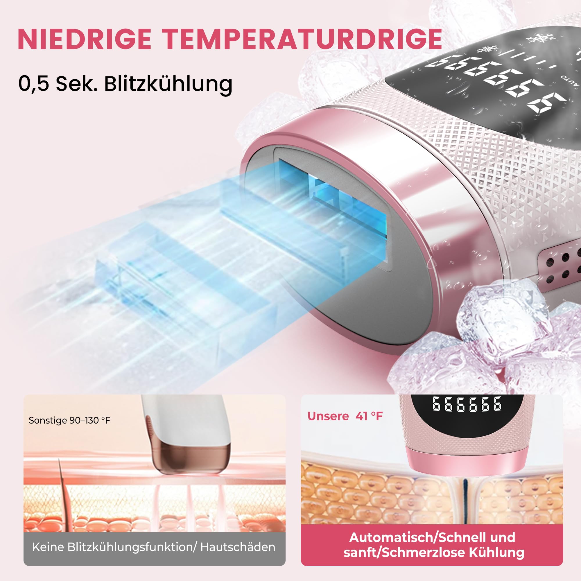 Atopskins IPL Haarentfernungsgerät, Schmerzlose Laser-Haarentfernung, 5 Intensitäten IPL Geräte Haarentfernung Und IPL Laser 2 in 1, Kann am Ganzen Körper Angewendet Werden, Inklusive IPL-Schutzbrille