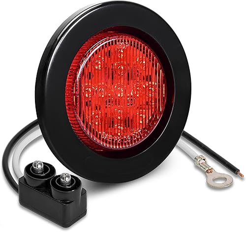 Miniatura 8 de ONLINE LED STORE - Luces de delimitación lateral de 13 LED, redondas, de 6.35cm (padre)., Paquete de 2, Rojo