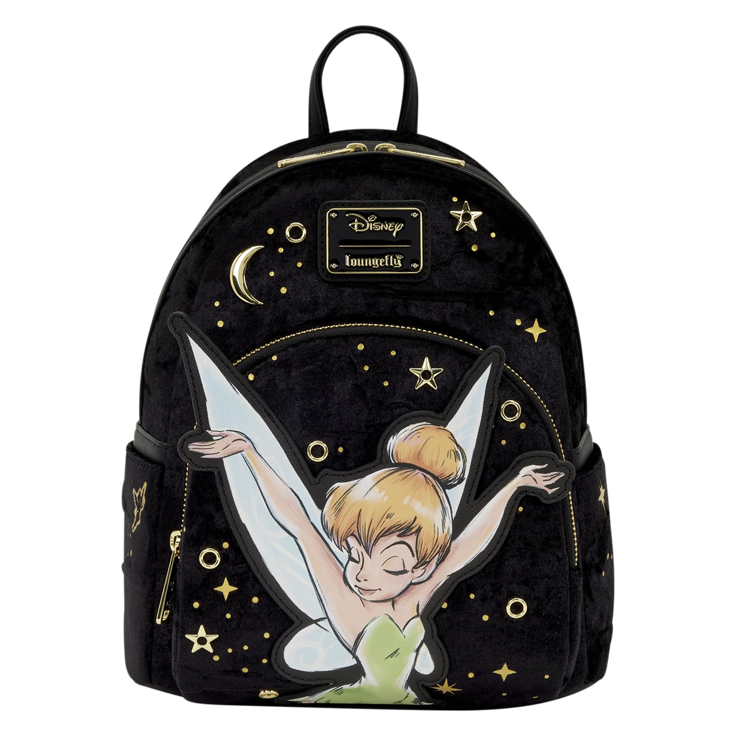 Loungefly Disney: Tinker Bell - Pixie Dust - Velvet Mini Backpack - Great for Kids & Adults