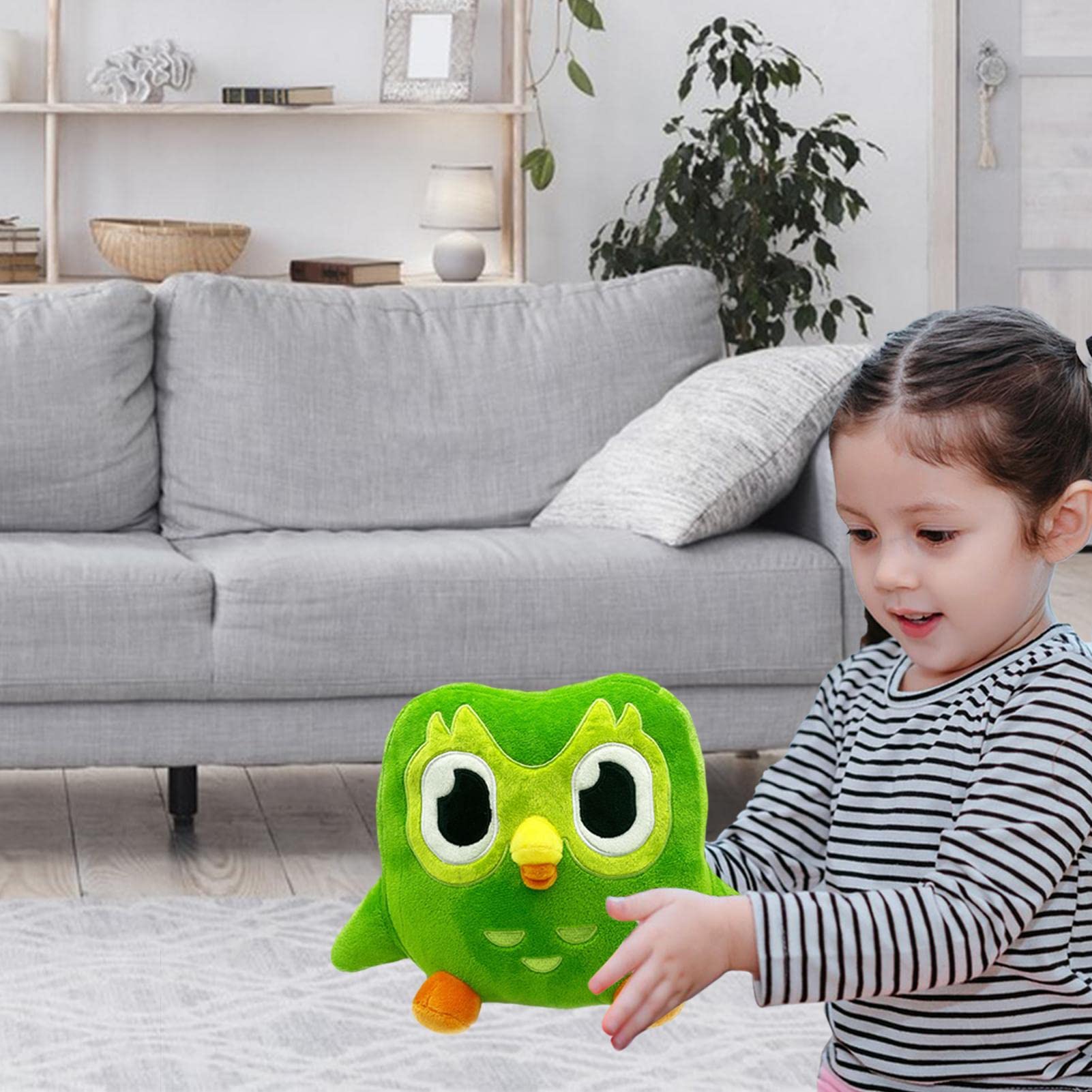 Amazon.co.jp: グリーンフクロウぬいぐるみ、かわいいデュオフクロウ