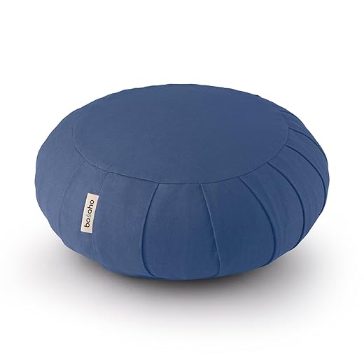 Basaho CLASSIC Zafu Meditation Cushion | Organic Cotton | Buckwheat Hulls | Removable Washable Cover