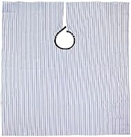 Vista 2 de Campbell's Capa de peinado Seersucker para peluqueros y estilistas (azul marino y blanco), rayas blancas y negras
