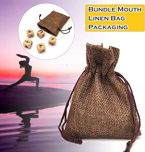 Miniatura 6 de Juego de 5 dados de madera para yoga, grabado con láser, diseño de silueta de yoga, dados rodantes de madera, regalo para mujeres yoguis