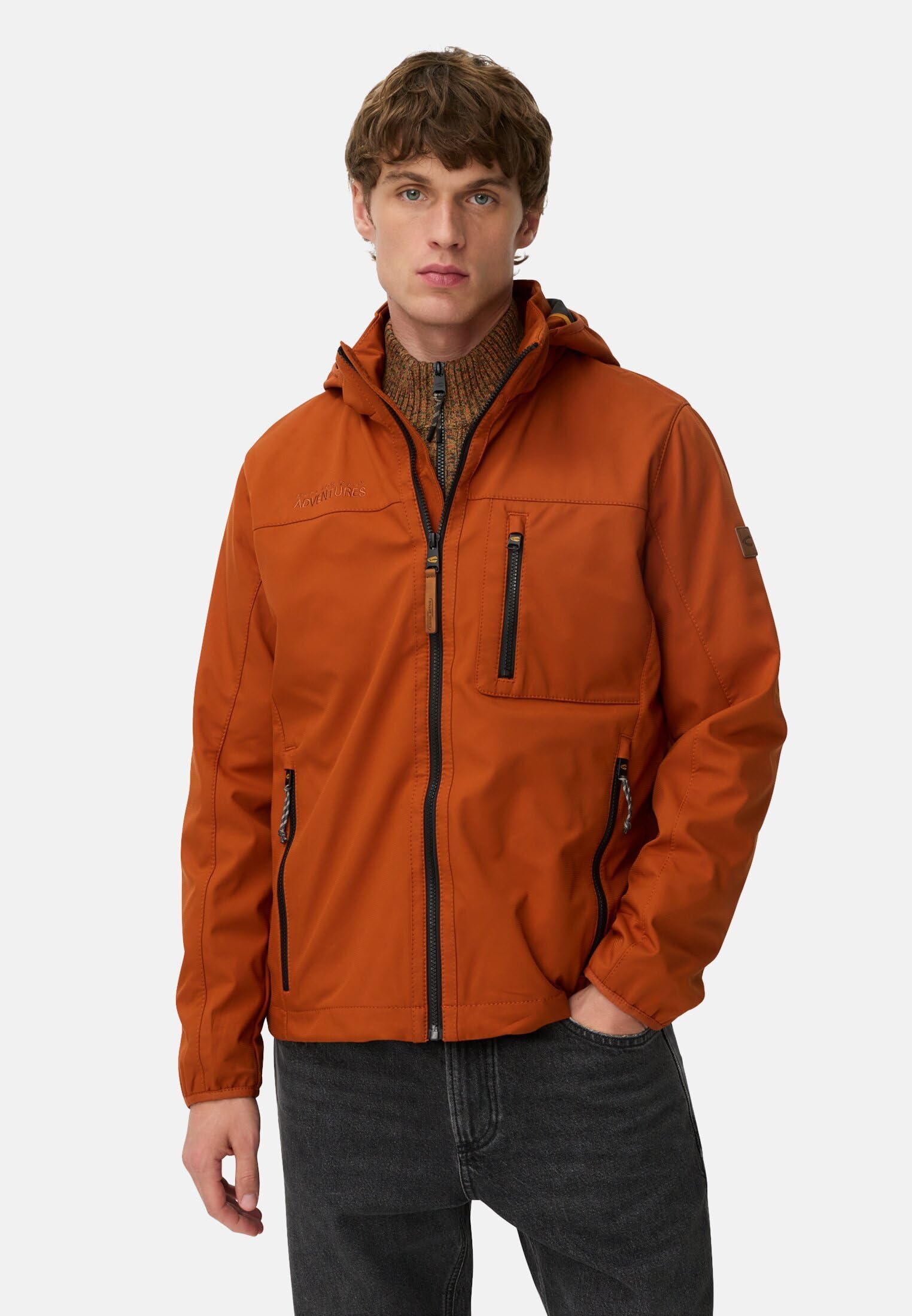 camel active Herren Softshelljacke mit Abnehmbarer Kapuze
