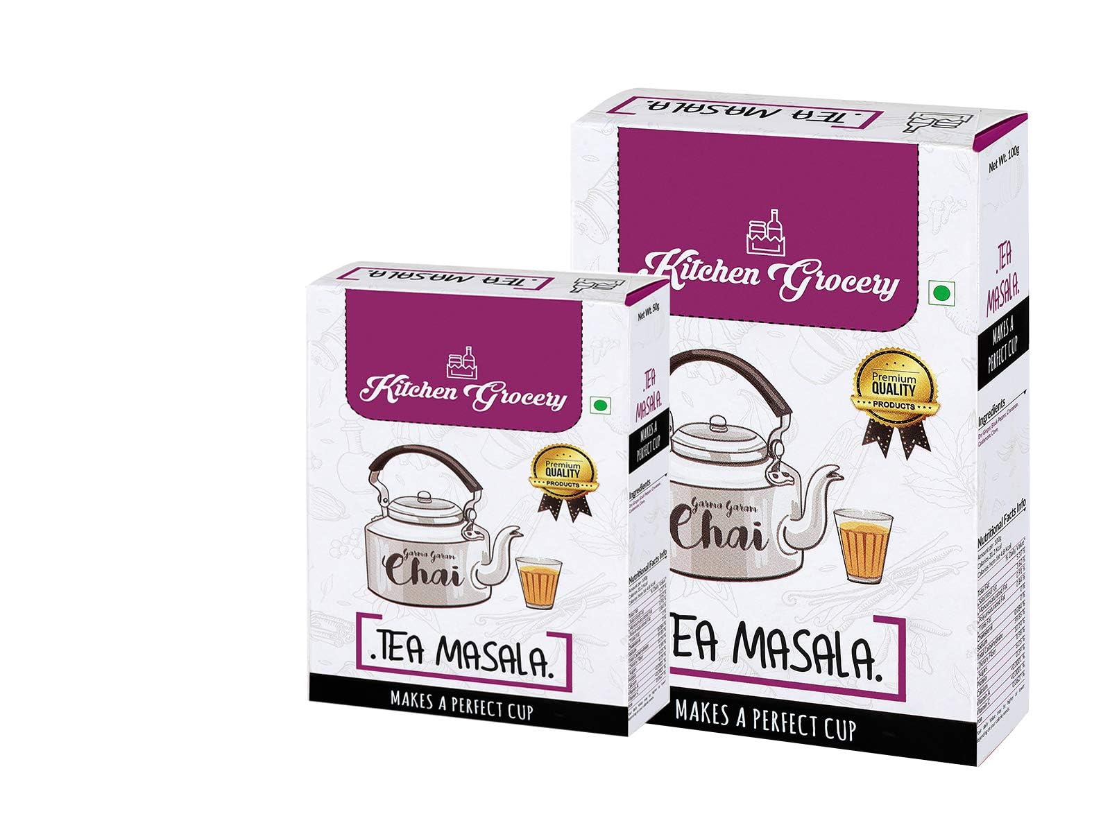 Tea Masala (Masala Chai) - 100gms & 50gms Each (Total Packs 2) Makes a Perfect Cup | Immunity Booster | by Kitchen Grocery (B07RYV4N7G) Amazon Price History, Amazon Price Tracker