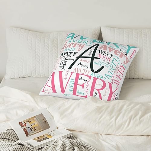 Miniatura 7 de Funda de almohada personalizada con nombre, funda de almohada personalizada con inicial y nombre, funda de almohada de felpa con monograma