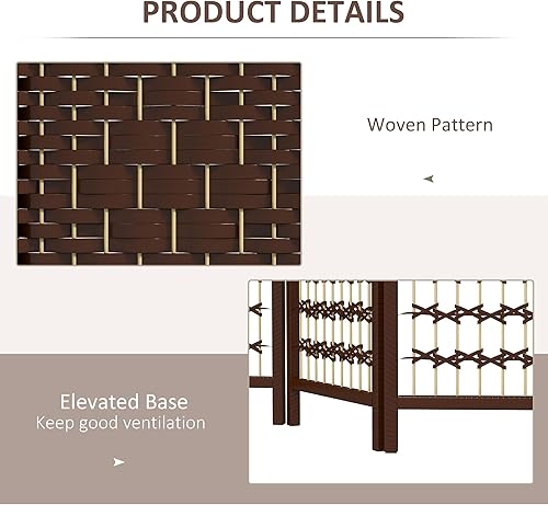 Miniatura 5 de HOMCOM Divisor de habitación de 3 paneles, pantalla de privacidad plegable, separador de habitación de 5.6 pies, divisor de pared de división
