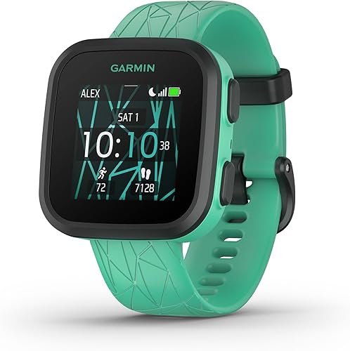 Garmin Bounce, reloj inteligente para niños, texto bidireccional y mensajería de voz, seguimiento de ubicación, ráfaga verde