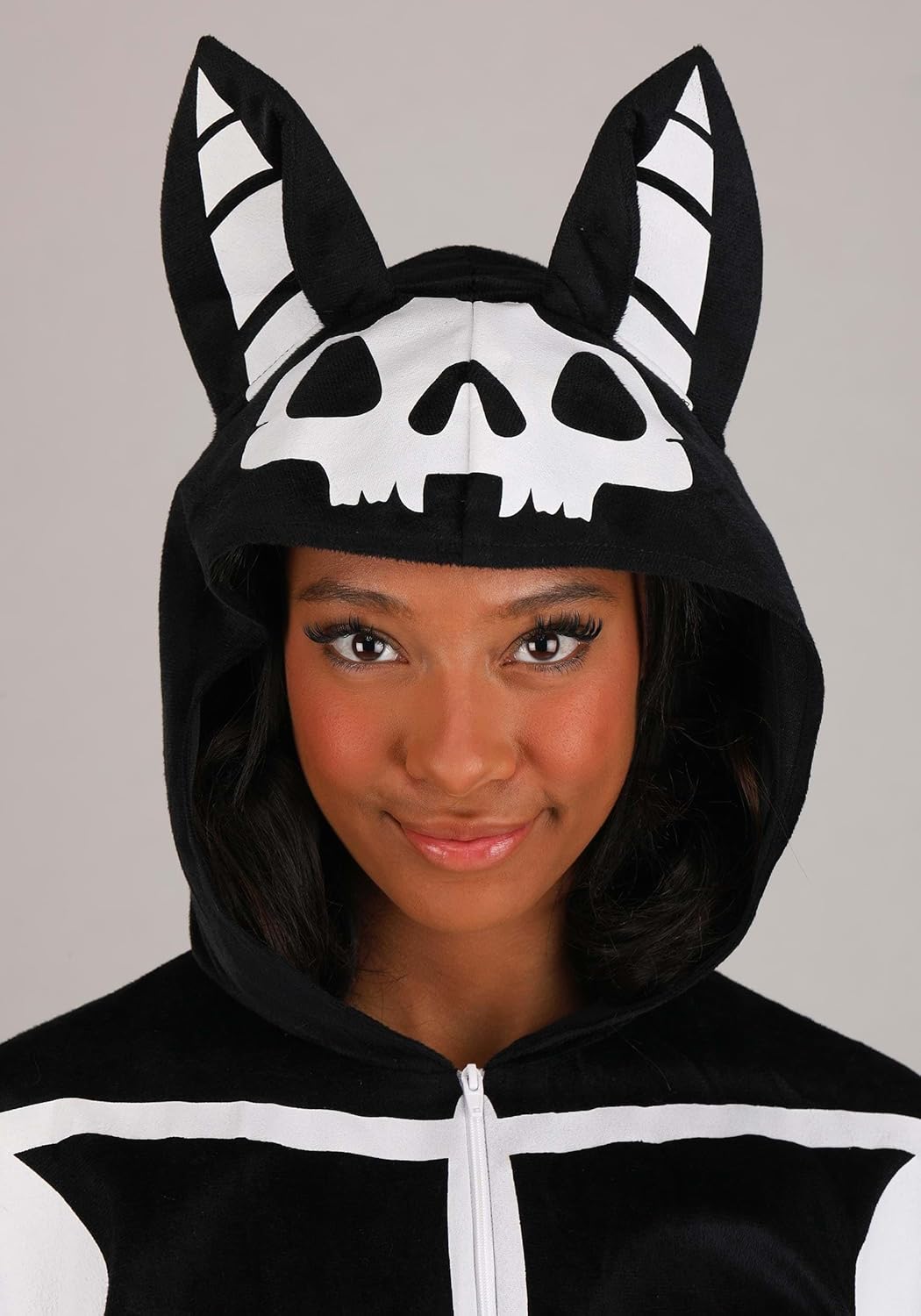 Adult Flying Skeleton Bat Costume with Hood and Wings | Halloween Jumpsuit for Men and Women | Animal Costumes