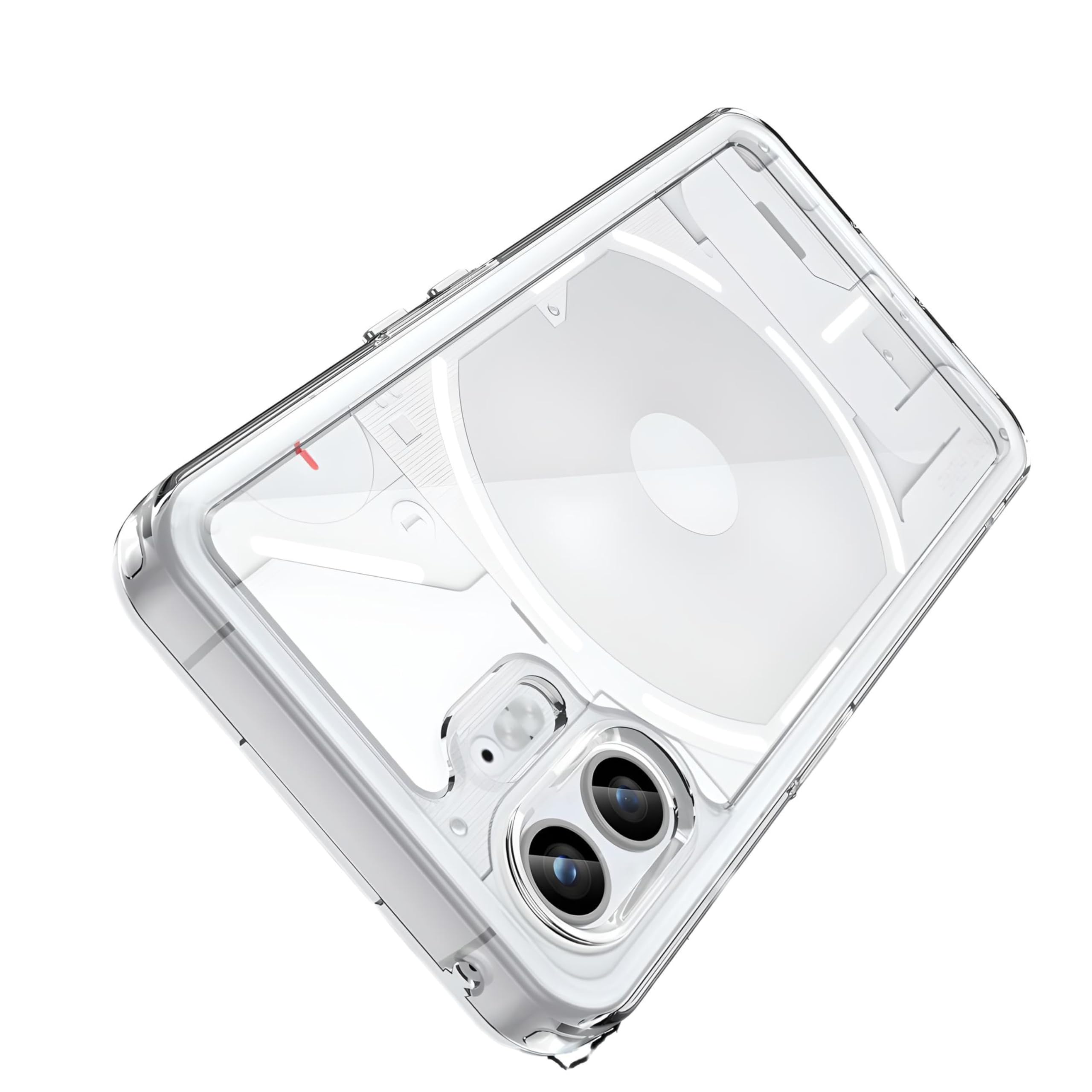 SARAOONT cover for Nothing Phone 1 Transparent Case Ultra-Thin Cover Soft TPU Bumper + Acrylic Clear Back Military Grade Airbags Shockproof Drop Protection for Nothing Phone 1 (Clear)