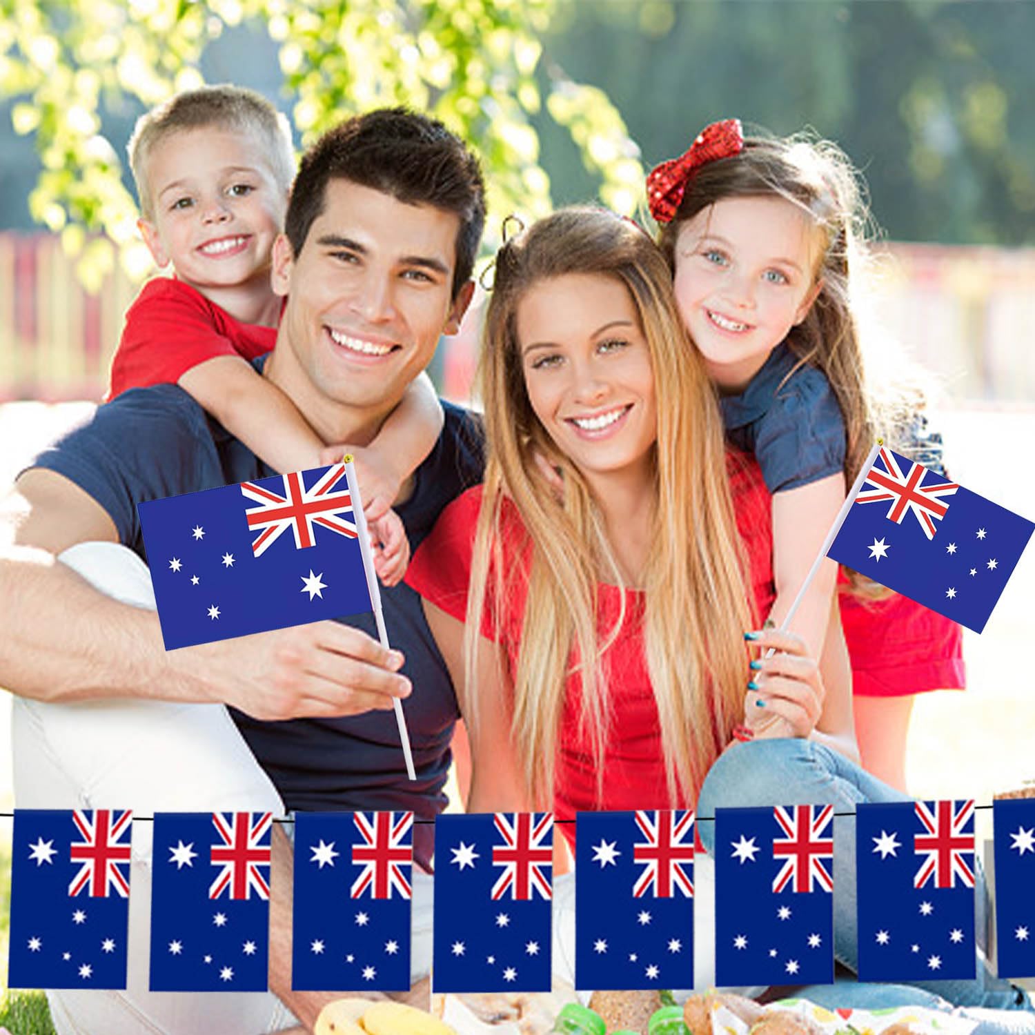 Festone Bandiera Australiana 8 Metri + 4 Bandierine A Mano – Decorazioni Per Feste, Eventi Sportivi E Celebrazioni