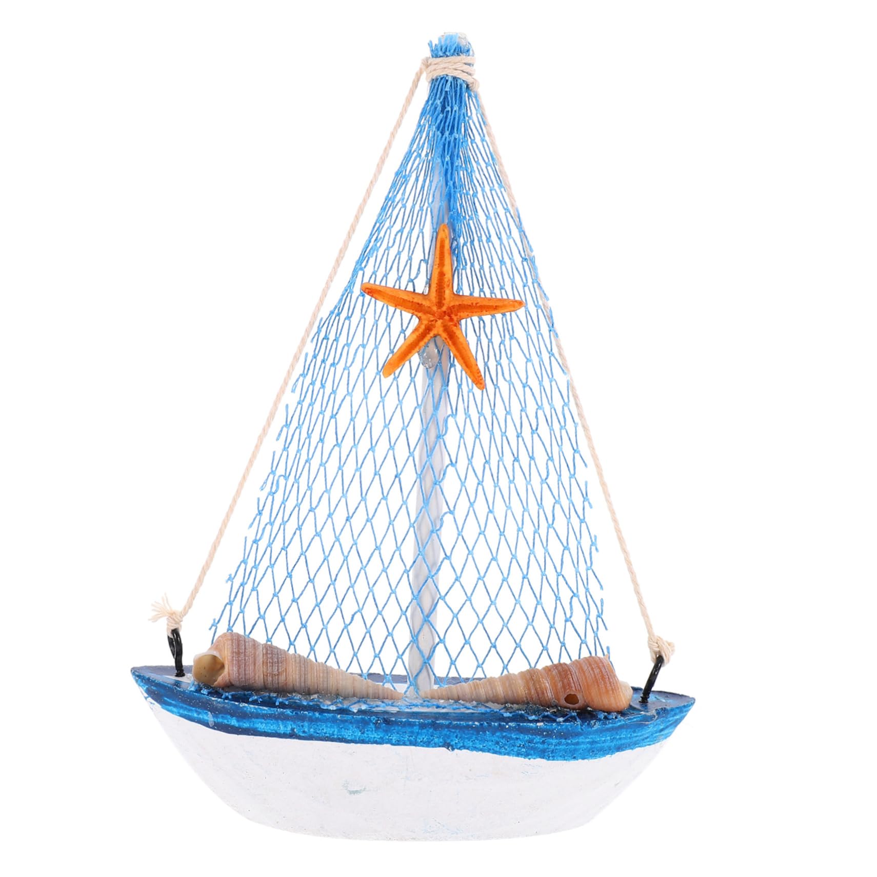 FUNOMOCYA Mediterranean Style Wooden Sailboat Model Elegant Desktop Decoration for Home Office Retro Nautical Ornament Present for Birthdays Special Occasions