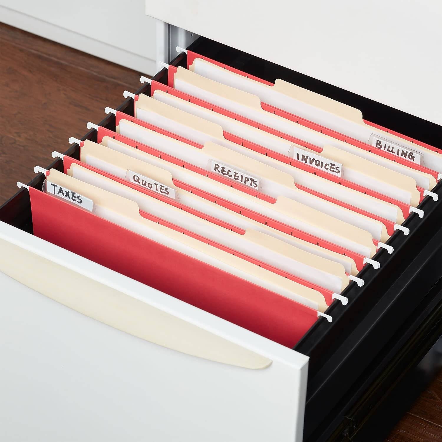 Pendaflex Portable File Box - Frosted White With Hanging Folders ...