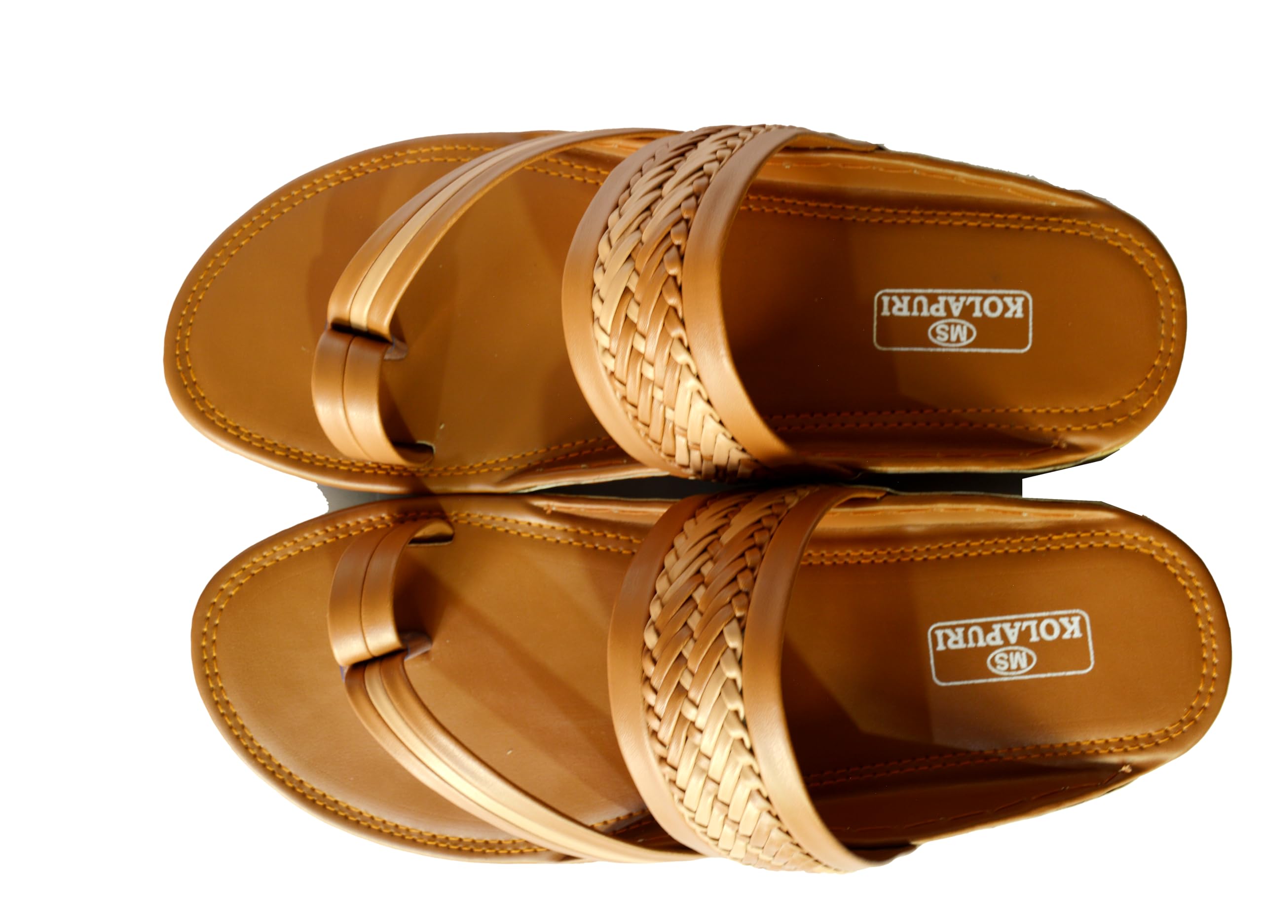 MS KOLAPURI ENTERPRISE Handmade Beige Durable Rubber Sole Kolhapuri Chappal Ethnic Slipper For Men (Size: 6) (B0D9JQFHN8) Amazon Price History, Amazon Price Tracker