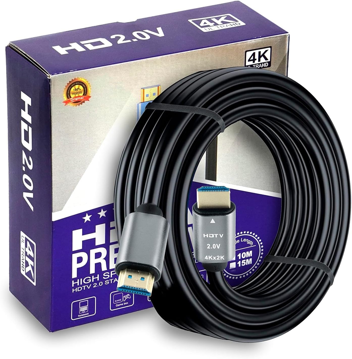 rts High-Speed 3D 4K 10 Meter HDMI Cable HDMI 2.0 Supported | 4K 60Hz, HD Audio & Video 2160p, Compatible with Windows, Computer, Laptop, Apple Projector, Set-top Box, HD TV,Monitor,Xbox 360,PS5 PS4