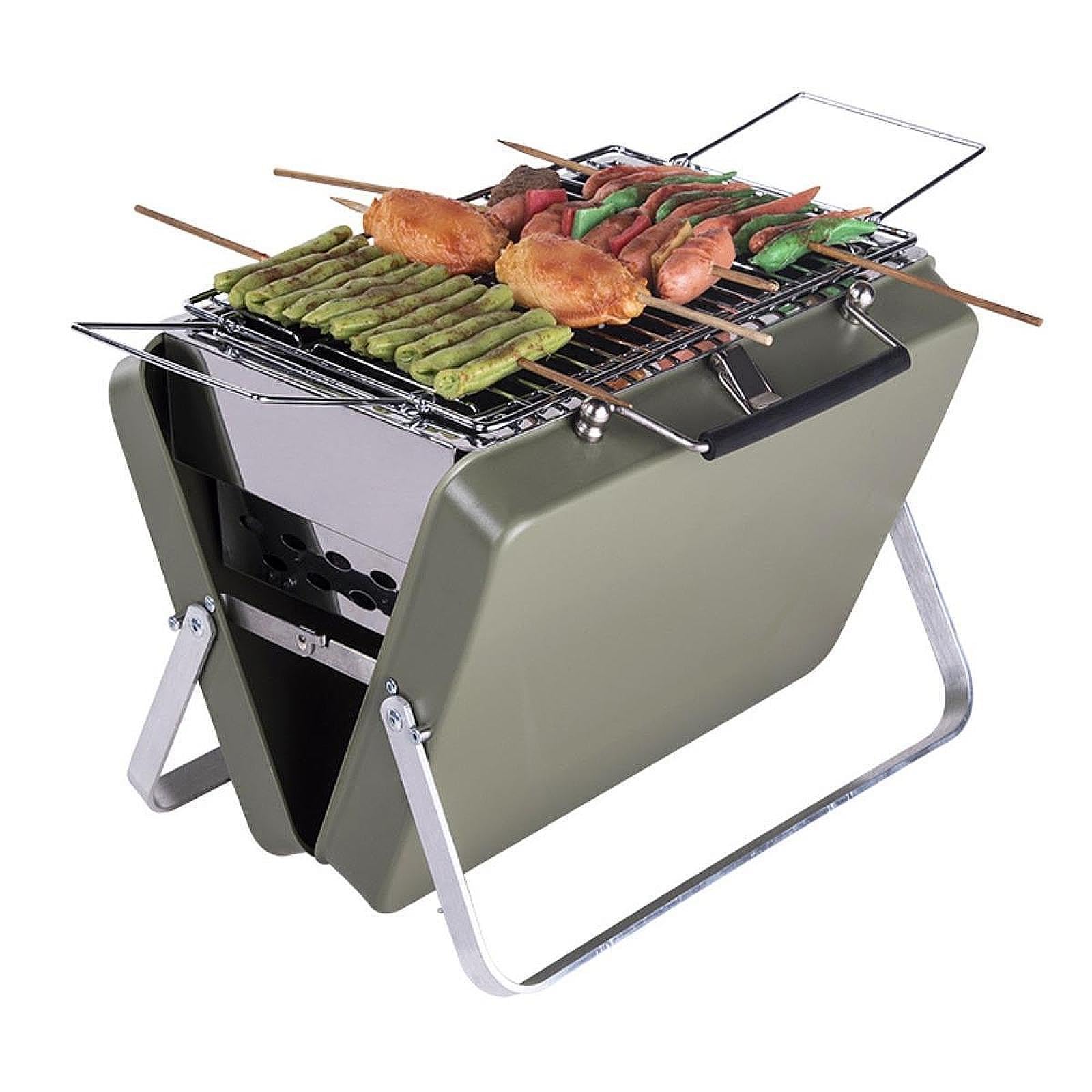 Grill składany, wszechstronny, kompaktowy, oszczędny, mały grill stołowy grill kempingowy na imprezę, do ogrodu, na podróż, piknik