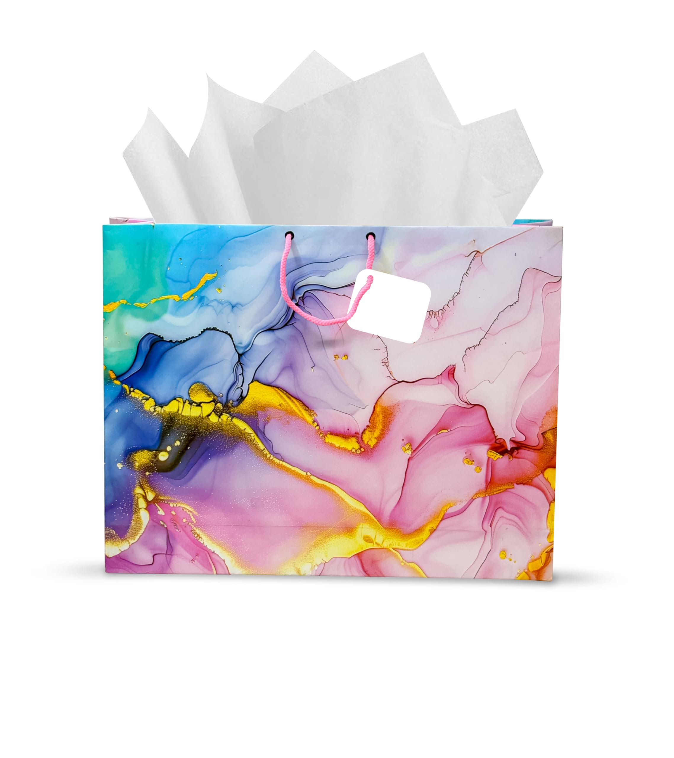 KOSY Large Paper Gift Bags Pack of 5 Solid Multi Color 39x10x27 cm Big Return Gift Bags Large Size for Presents Clothes Retail Packaging Eco Friendly Carry Bags with Sturdy Rope Handles for Men Women-image-35