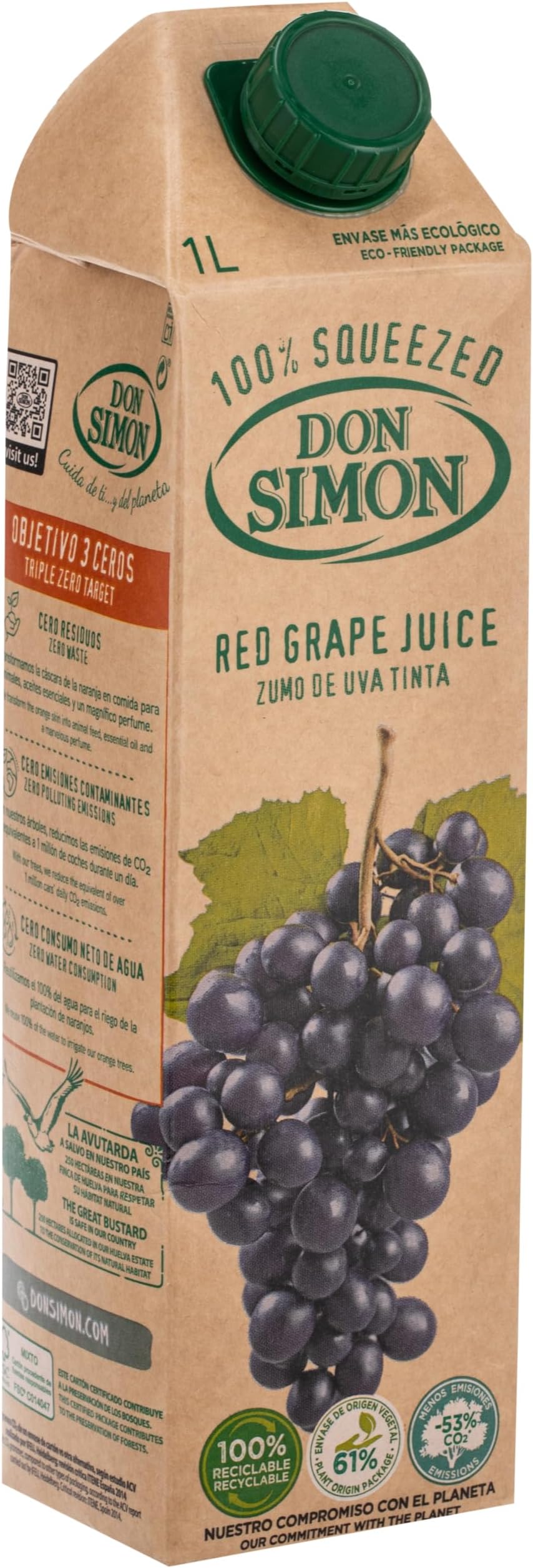 DON SIMON 100% Natural Red Grape Juice 1 Liter
