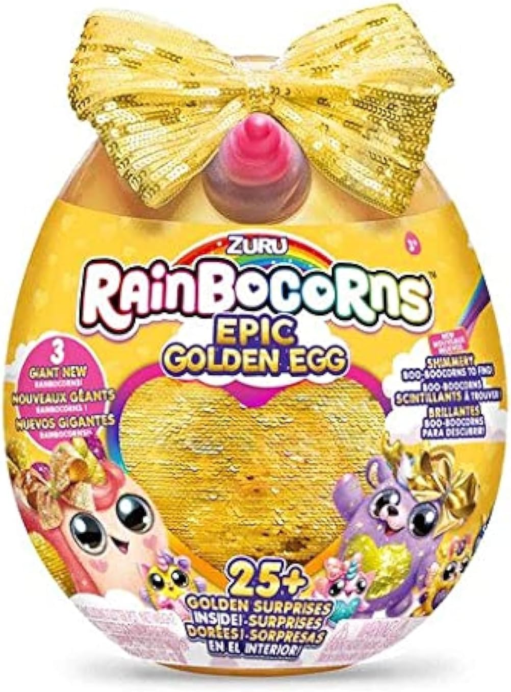 Rainbocorns Zuru Epic Giant Golden Egg with Over 25 Golden Surprises, Multicolor, 9244
