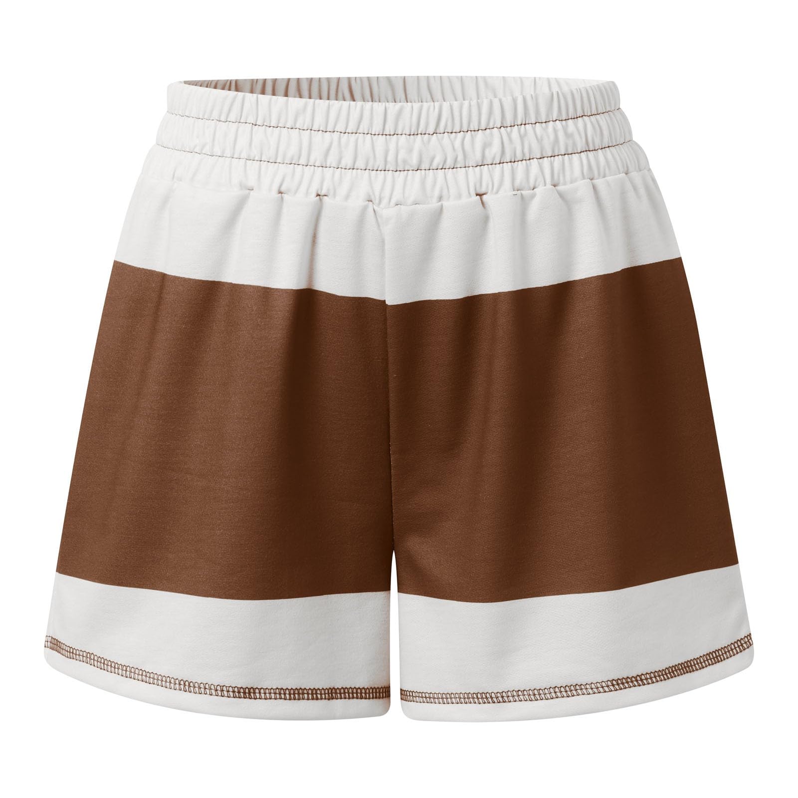 Generisch Survêtement d'été 2 pièces pour femme - Court - Couleur unie - Tenue de détente - Ensemble de vacances - Élégant et décontracté - Survêtement léger à manches courtes et short avec poches