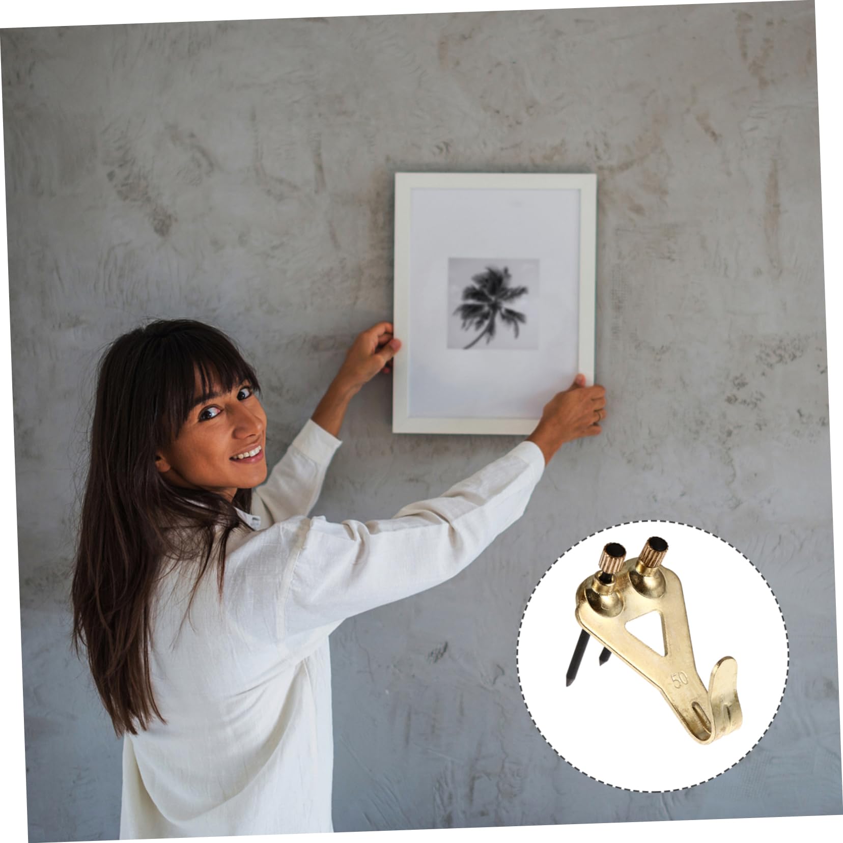 60pezzi Per Massiccio Per Appendere Facili Installare Chiodi Per Decorazioni e Esposizioni e Casa