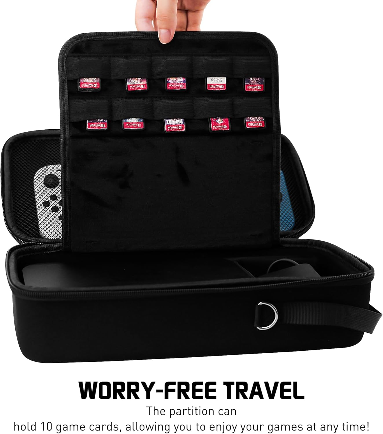 Large Switch 2 All in One Carrying Case for Dock or Pro Controller Storage Pouch, Portable Travel Bag Bundle Kit for Nintendo Switch 2 2025 Console&Accessories with Shoulder Strap - Image 5