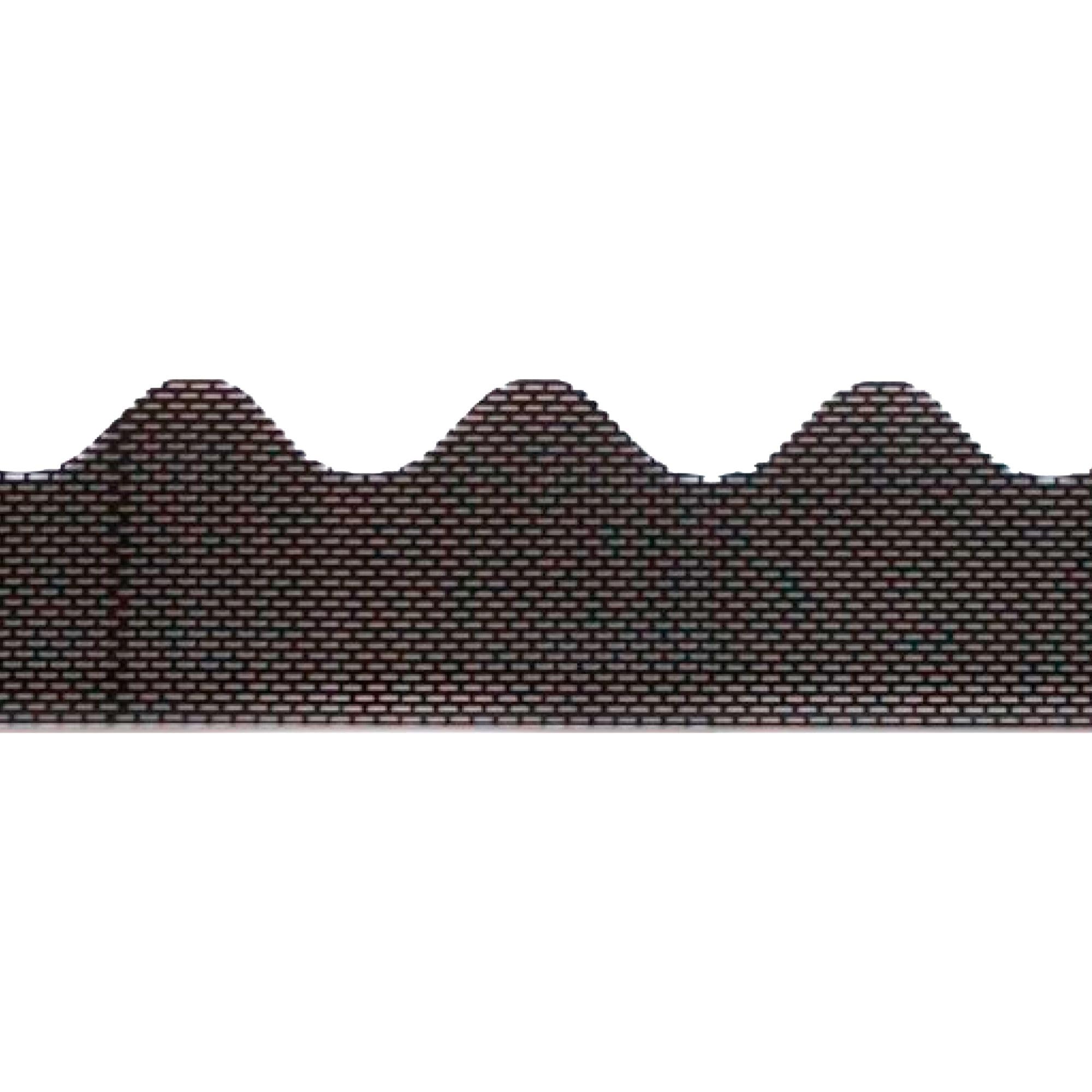 Wave-Shaped Eaves Ventilation Profile, 105 cm, PVC Black, Suitable for Corrugated Sheet Profile 6, Optimum façade & roof Ventilation