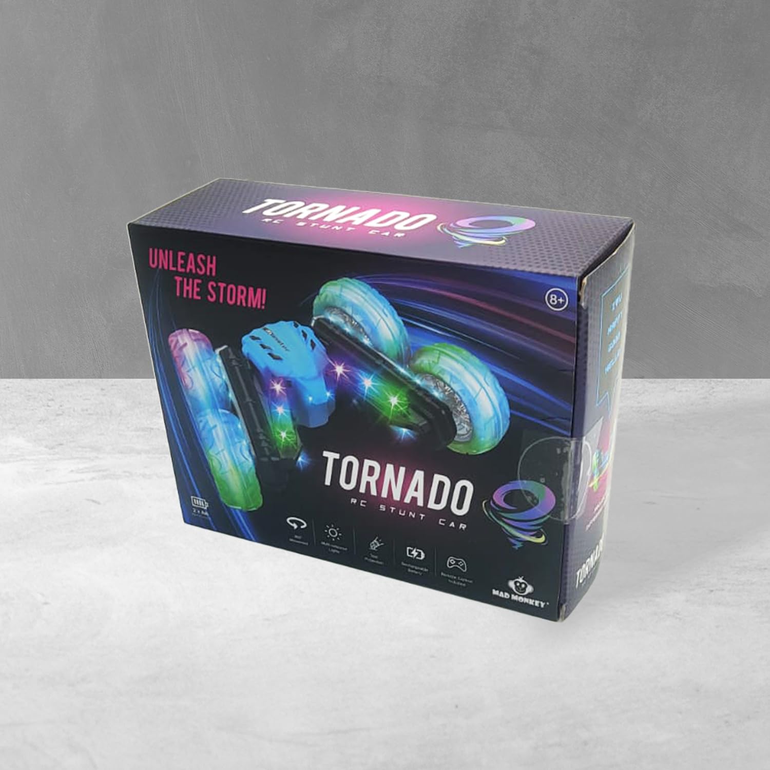 Zdalnie sterowany samochodzik - Tornado Car - zabawa dla dzieci