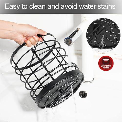 Vista 6 de KOLUTI Organizador de utensilios de cocina giratorio de 360°, organizador redondo de almacenamiento de herramientas de cocina extra grande de 7.2 x