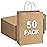 BagDream Gift Bags 10x5x13 50Pcs Brown Kraft Paper Gift Bags with Handles Bulk for Shopping, Merchandise, Retail, Grocery, Party Favor, Recycled Paper Sacks