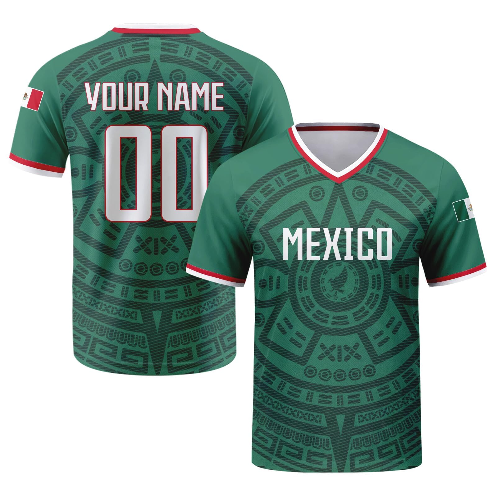 Personalised Football Shirt for Men Women and Youth Unisex Customizable Fans Jerseys 2026 National Jersey Shirts A06 Mexico Football Shirt