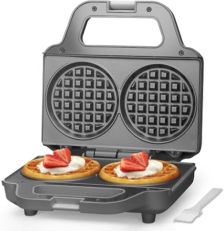 SugarWhisk 4 Inch Double Mini Waffle Maker Machine, Chaffle Maker,