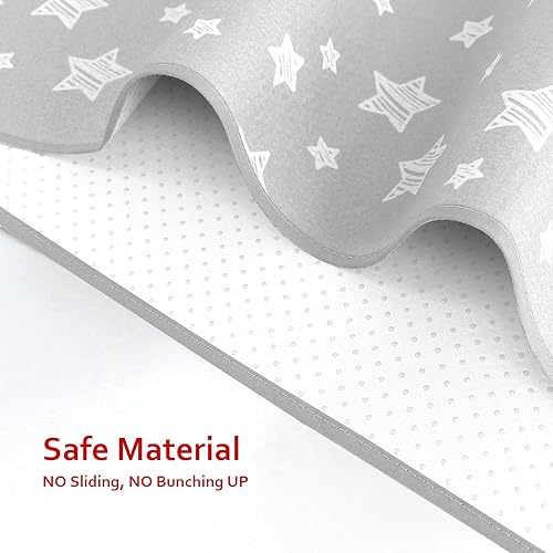 Miniatura 26 de Tapete de salpicaduras para debajo de la silla alta, 42 x 46 pulgadas, tapete de salpicaduras para bebés a la hora de la comida