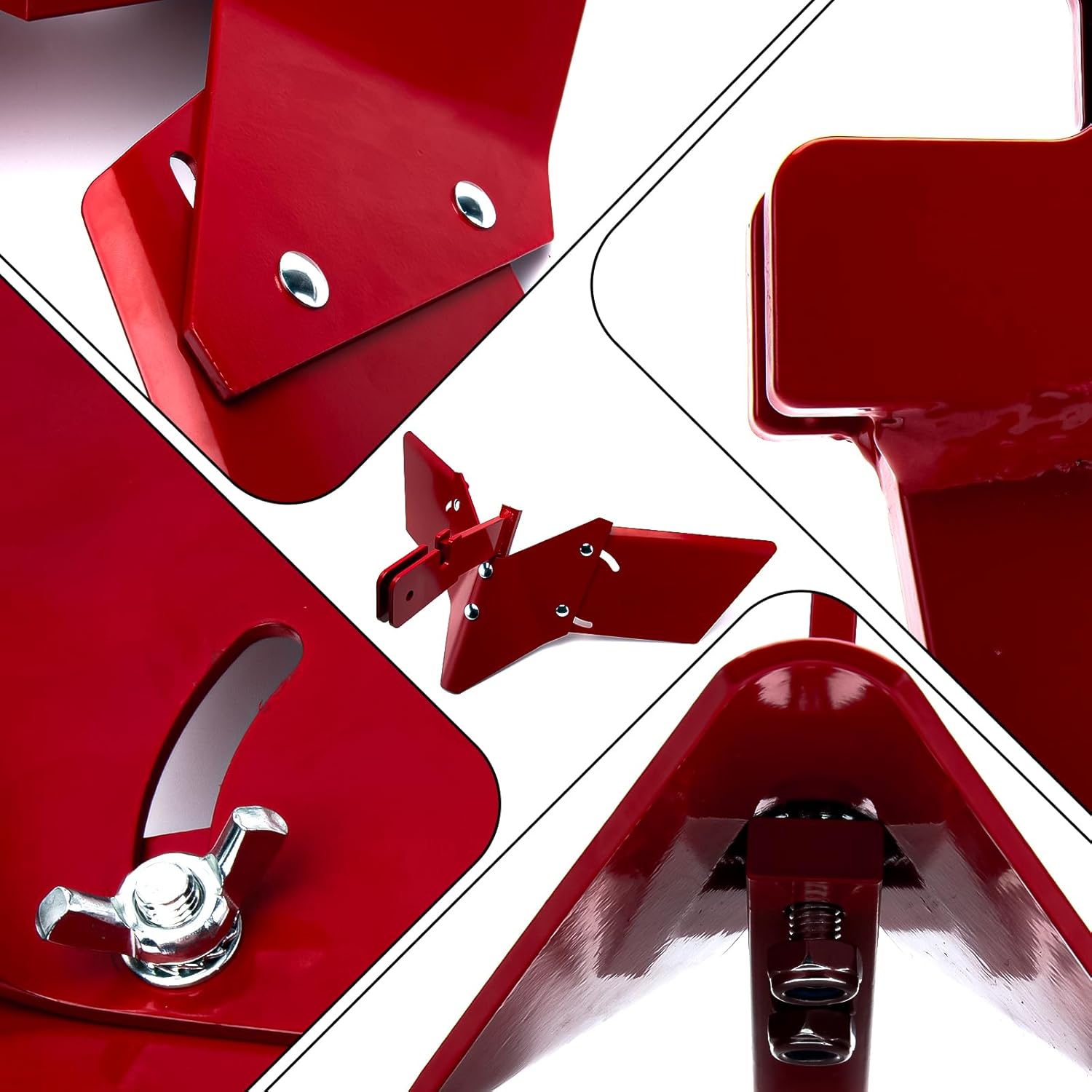 15683 Hiller-Furrower Kit Rear Tine Rototillers Fit for Large and Small Areas of Land Cultivation, Adjustable Wings, Three Kinds of Connection - Including Installation Accessories