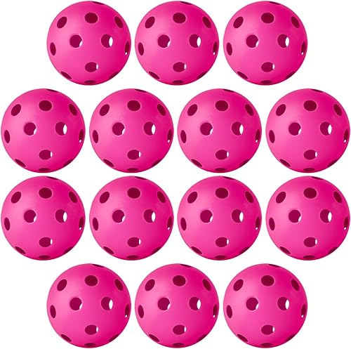Vista 66 de Coopay Paquete de 14/48 pelotas de práctica de béisbol, bolas de entrenamiento de plástico, bolas de softball huecas ligeras para golpe