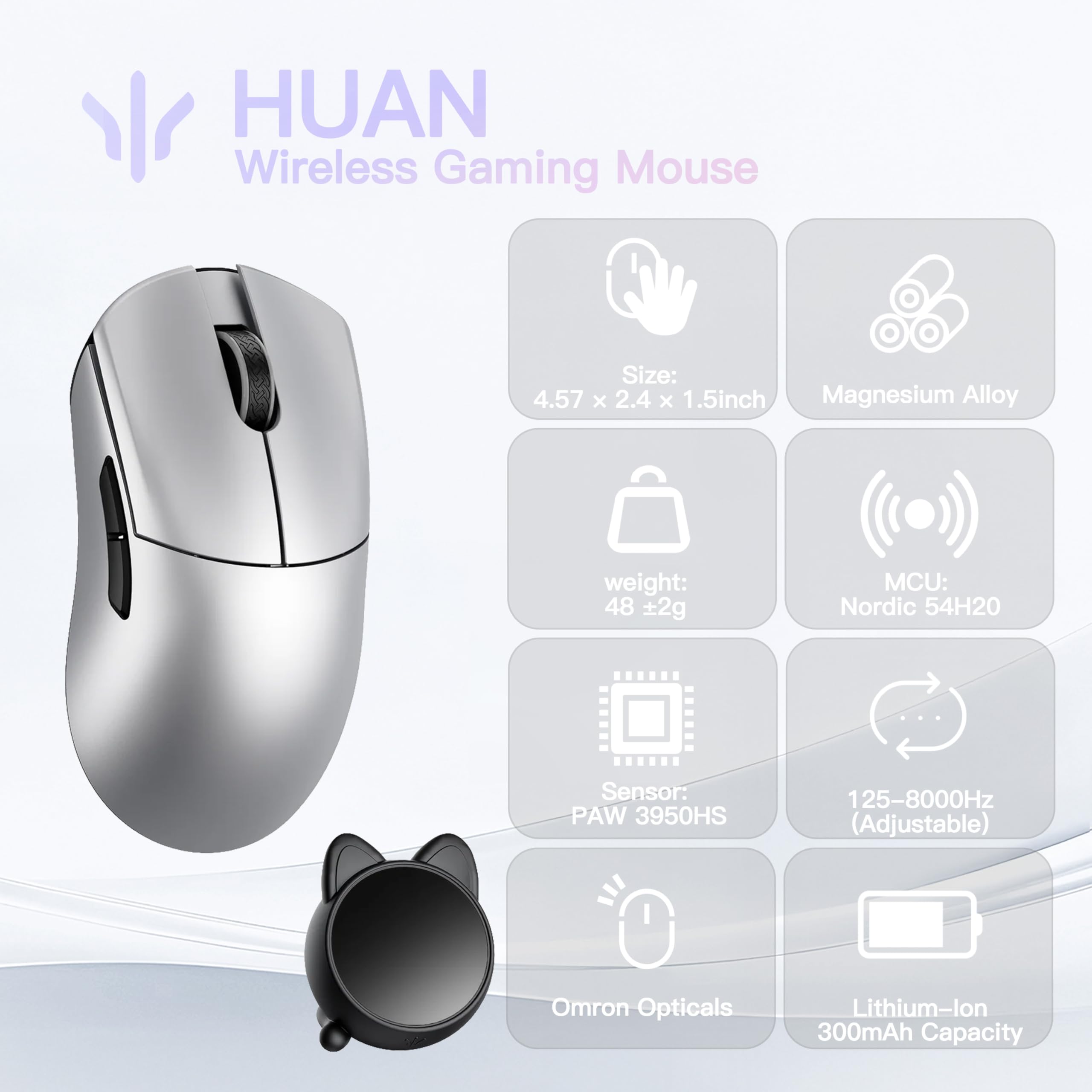 Amazon.co.jp: SMACKAPE WLMOUSE Huan 48g 超軽量 マグネシウム合金 
