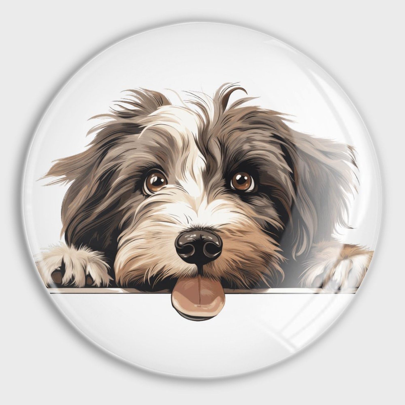 Aimants Terrier tibétain en verre : le cadeau idéal pour propriétaire de chien en hiver