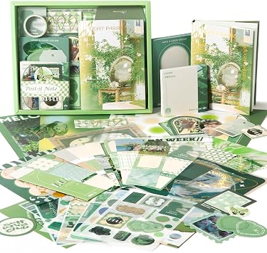 PRSTINCOL Scrapbooking Supplies Kit, Vintage Aesthetic Daily Life Scrapbook Kit, Junk Journal Supplies with Scrapbook Stickers Paper, Journaling Supplies, Birthday Craft Gift for Adult Teen